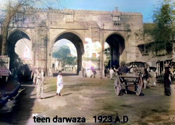3 Gates - Teen Darwaza, Ahmedabad. Image rendition by Anthony Zois.
