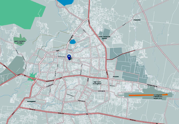 Map : Banne Miyan Baba's Dargah - Tomb in Aurangabad