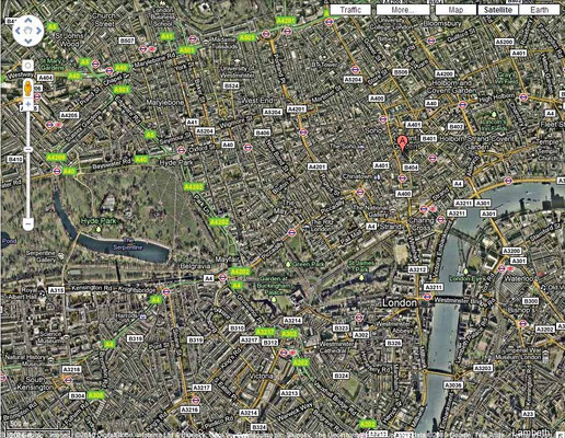 26 West Street London - location marked with red pointer