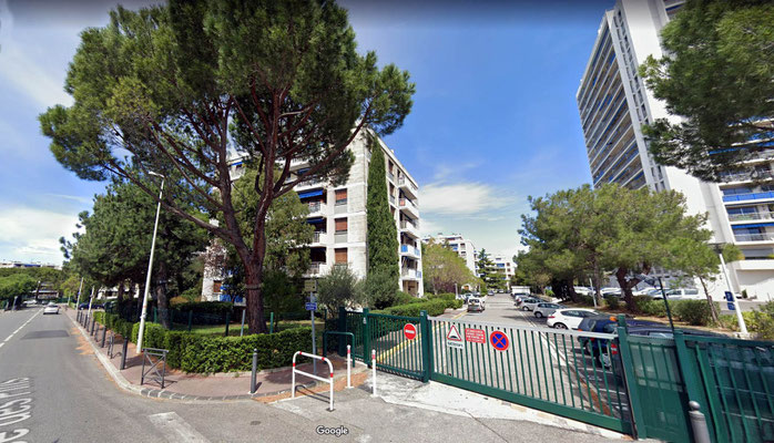 Yvonne's building on the left. Image courtesy of Google Street view