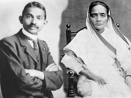 Gandhi & his wife Kasturba 