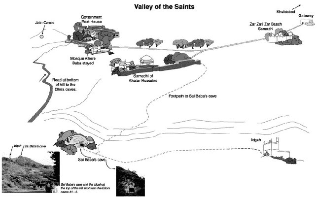 Illustration of the famous monuments in this area.