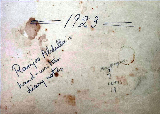 1923 : Ramjoo's Diary cover