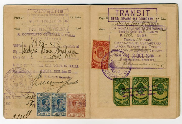 Meher Baba's 1931 Persian passport