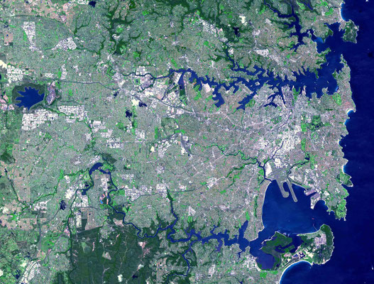 Beacon Hill is located in the very top RH corner in this aerial view. Courtesy of NASA.