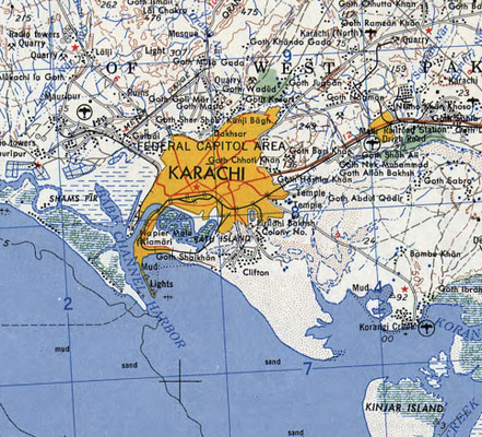 Greater modern Karachi map