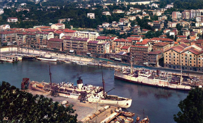 The port of Nice, France in the early 20th Century.