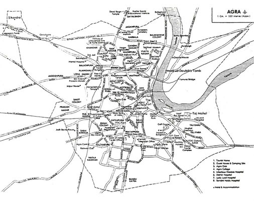 Map of Agra