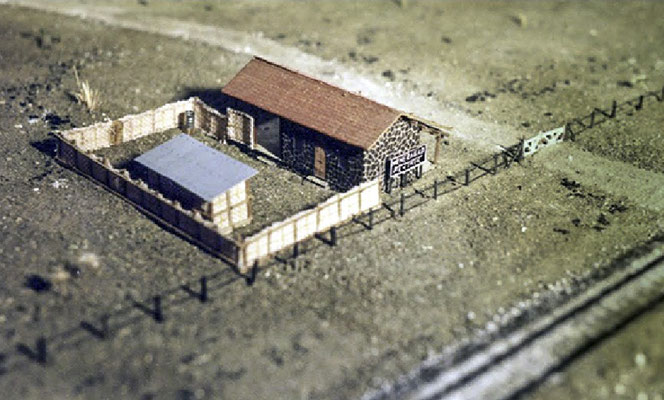 Model of the Meherabad PO showing the bamboo screens -constructed by Ted Judson
