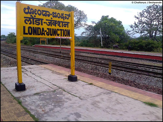 Londa Junction Railway Station sign