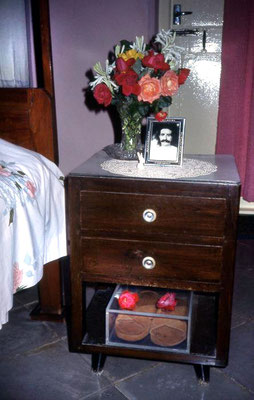 Baba's bedside drawers ; photo by Anne Giles