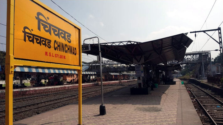 Chinchwad Railway Station, Poona ( Pune ), India. 