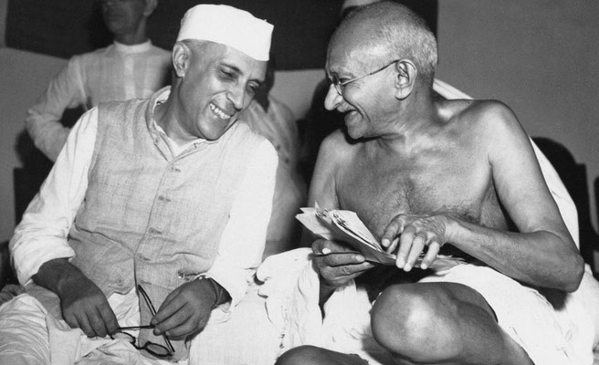 Gandhi with Pandit Jawaharlal Nehru was an Indian independence activist, and subsequently, the first Prime Minister of India