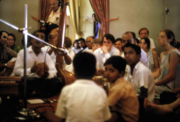Madhusudan & Eastern musicians. Courtesy of Larry & Rita Karrasch