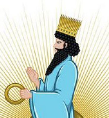 Depiction of Ahuramazda by Teri Adams