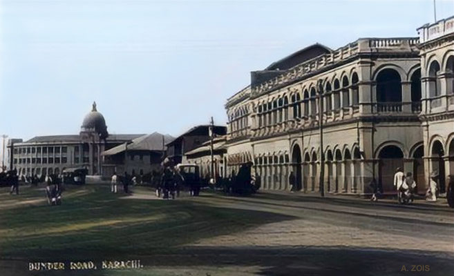Bunder Road, Karachi Port Trust,. Image rendering by Anthony Zois.