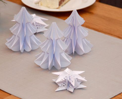 Weihnachtlicher Tischschmuck vom Bezirk 1! © Ina Homfeld