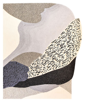 EFFUSION, (211 x 251 cm) wool, lurex and metallic threads