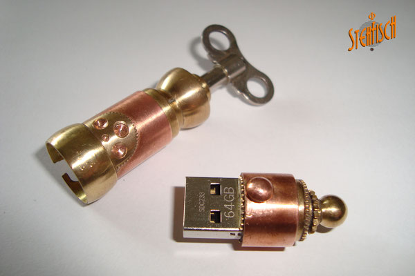 Steampunk USB-Stick "Nostrom64", Stehfisch, stehfisch.de, Steffen Fichtner
