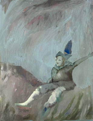E lucevan le stelle | tecnica mista su tela | 45x35 | 2025