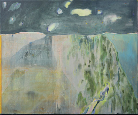 That night | tecnica mista su tela | 50x60 | maggio 2023 alluvione Emilia Romagna