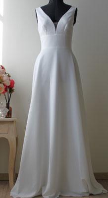 1136 - abito da sposa in crepe