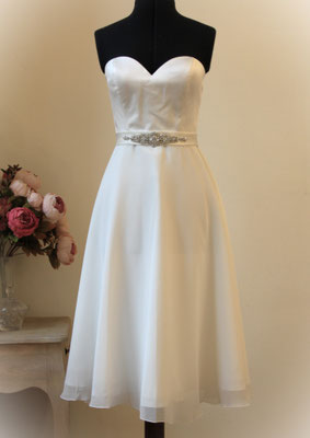 2002 - abito da sposa corto in chiffon
