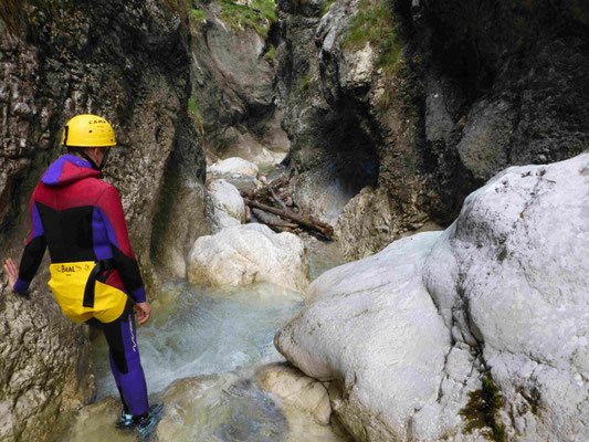 Canyoning Almbach Almbachklamm Burgau Bruggraben Klamm