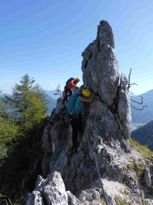 Klettersteig Klettersteigkurs Salzkammergut Drachenwand Bergführer