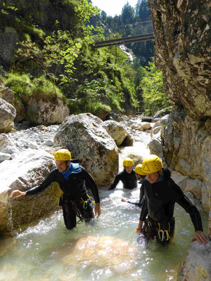 Canyoning Almbach Almbachklamm Burgau Bruggraben Klamm