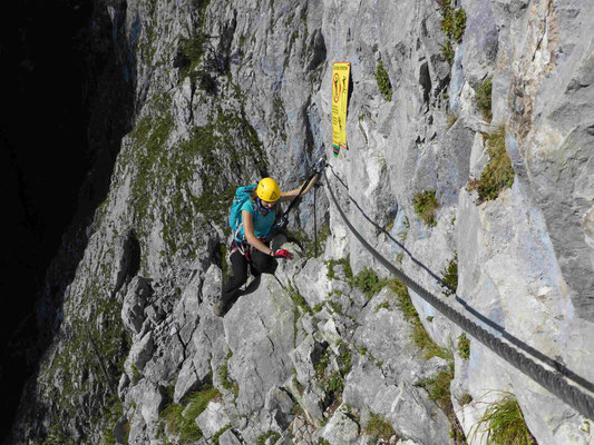 Klettersteig Klettersteigkurs Salzkammergut Drachenwand Bergführer