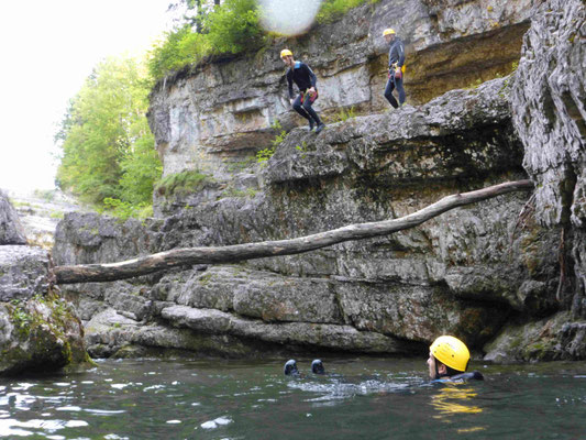 Canyoning Almbach Almbachklamm Burgau Bruggraben Klamm