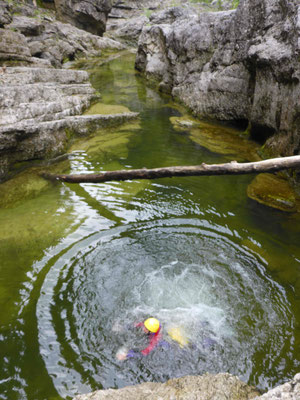 Canyoning Almbach Almbachklamm Burgau Bruggraben Klamm