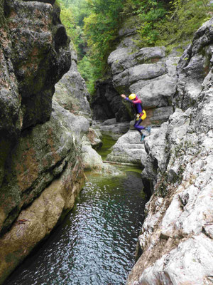 Canyoning Almbach Almbachklamm Burgau Bruggraben Klamm