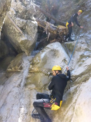 Canyoning Almbach Almbachklamm Burgau Bruggraben Klamm