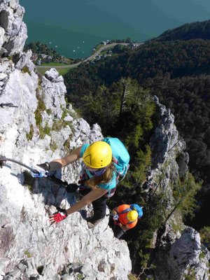 Klettersteig Klettersteigkurs Salzkammergut Drachenwand Bergführer