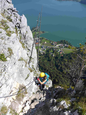 Klettersteig Klettersteigkurs Salzkammergut Drachenwand Bergführer