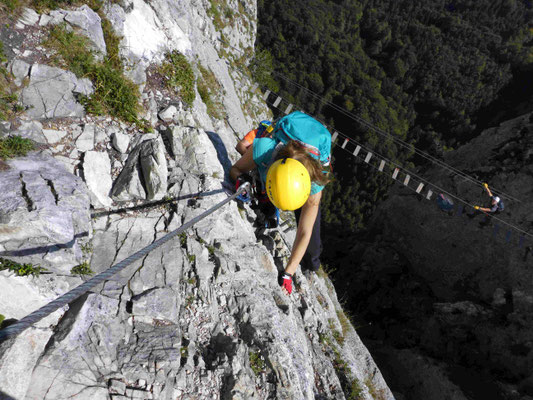 Klettersteig Klettersteigkurs Salzkammergut Drachenwand Bergführer