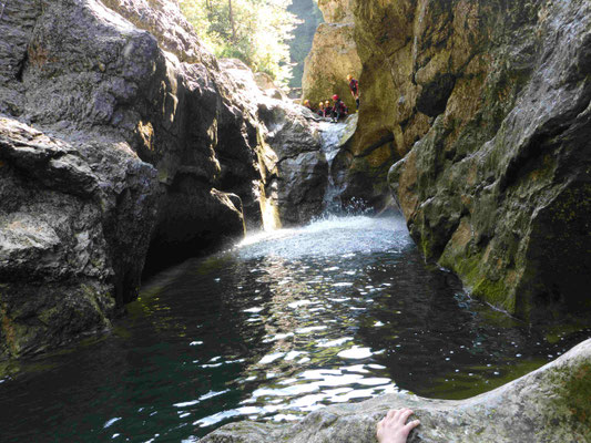 Canyoning Almbach Almbachklamm Burgau Bruggraben Klamm