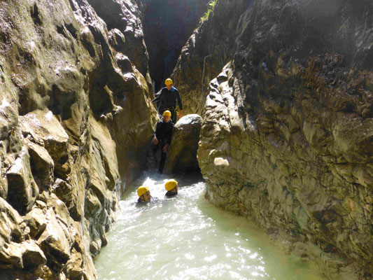 Canyoning Almbach Almbachklamm Burgau Bruggraben Klamm