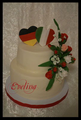 Hochzeitstorte "Deutschland & Italien"