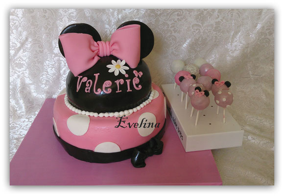 352. Torte und Cake-pops "Minnie MAus" 2
