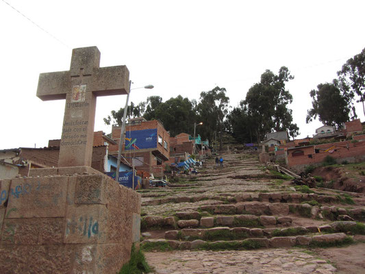 Aufstieg zum Cerro Calvario.