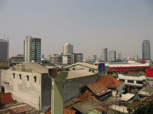 Skyline von unserem Parkdeck aus.