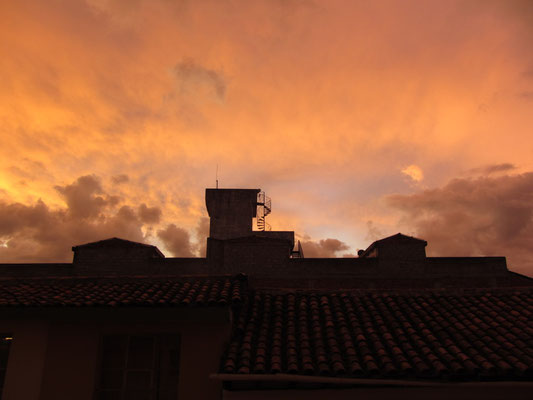 Blick aus unserem Hostelfenster.