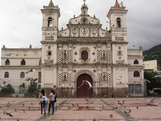 Der Parque Valle mit der Iglesia de San Francisco und sehr vielen Tauben.