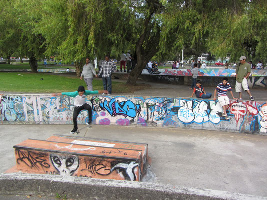 Skateboarding im Parque La Carolina.
