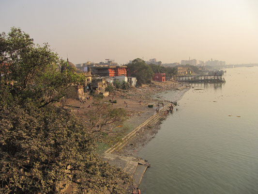 Ghats am Hooghly-Fluß.