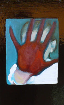 Red Right Hand - 2015, 32x20 cm, oil on wood