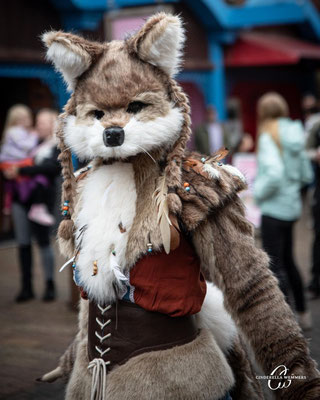 Jackie de Coyote kostuum voor Aniba Entertainment. (1/2)